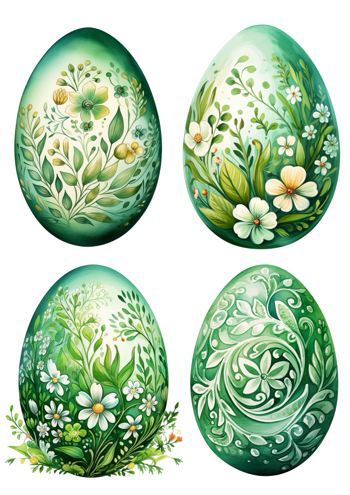 Rice Paper For Decoupage Easter Eggs In Flowers Collage Cat. No. 4306