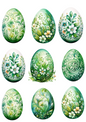 Rice Paper For Decoupage Easter Eggs In Flowers 3 Collage Cat. No. 4308