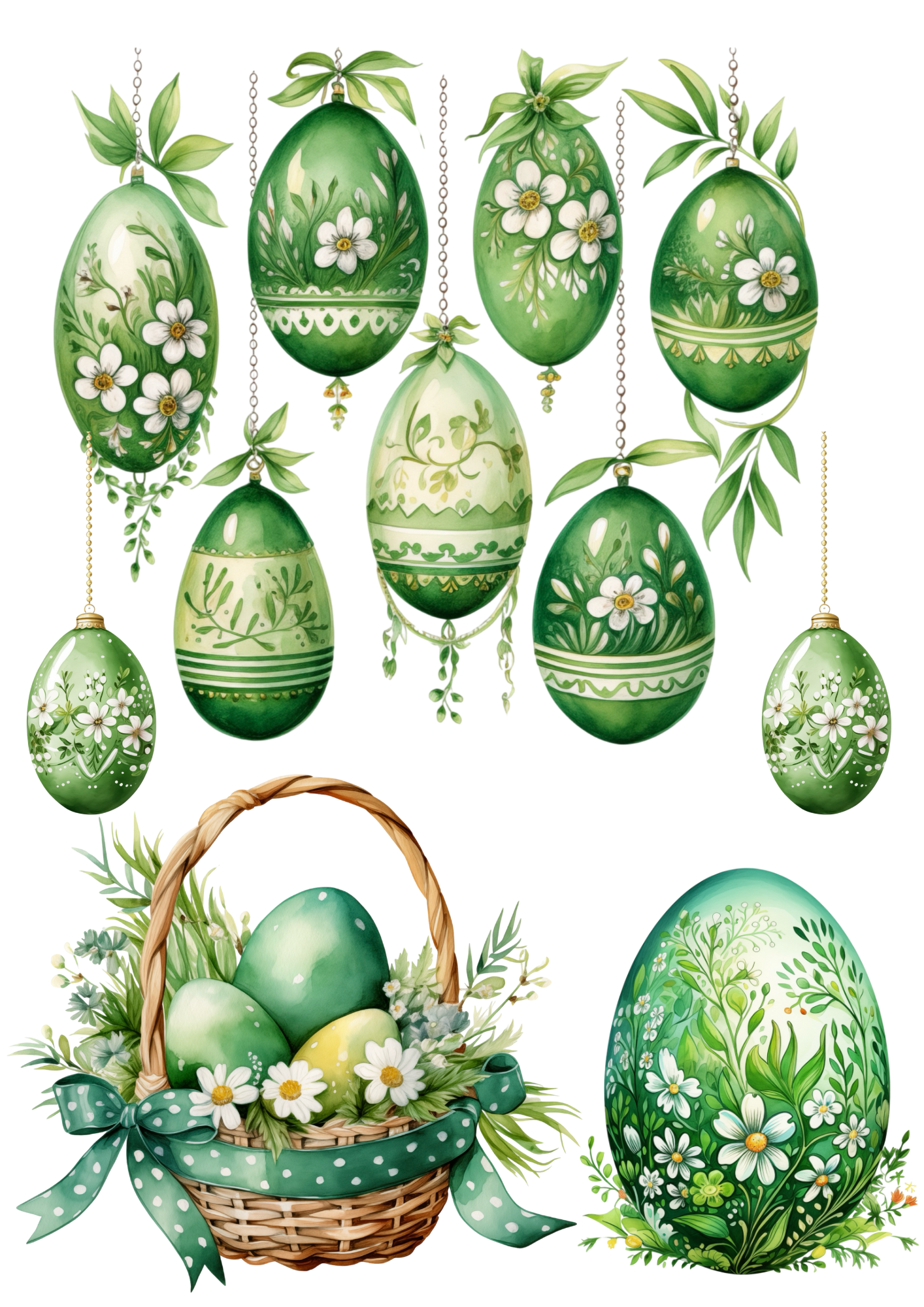 Rice Paper For Decoupage Easter Eggs In Flowers 5 Collage Cat. No. 4310