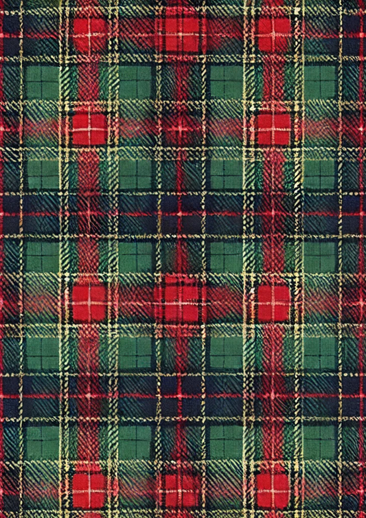 Rice Paper For Decoupage Scottish Plaid Tartan Full Cat. No. 4313