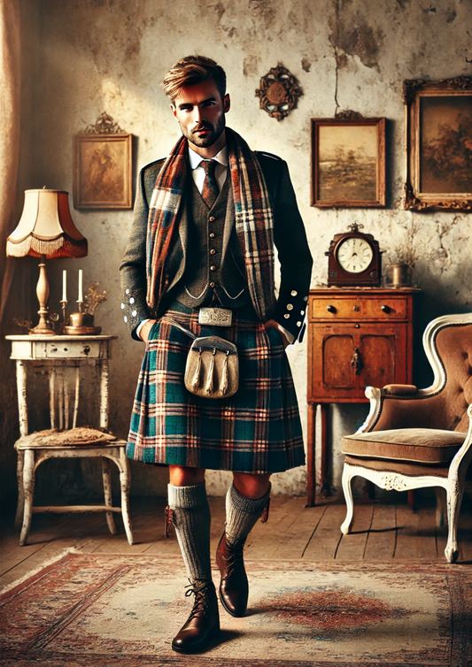Rice Paper For Decoupage Handsome Scottish Man In Kilt Full Cat. No. 4314