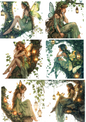 Rice Paper For Decoupage Forest Fairy Sitting on Tree Collage Cat. No. 4333