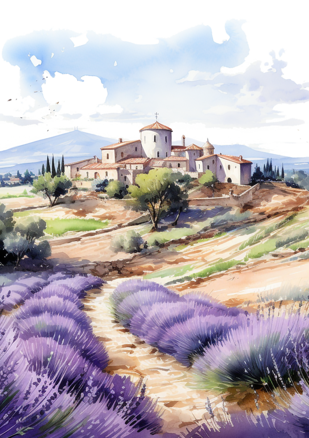 Reispapier für Decoupage Provence und Lavendelfeld, vollständige Kat.-Nr. 4341