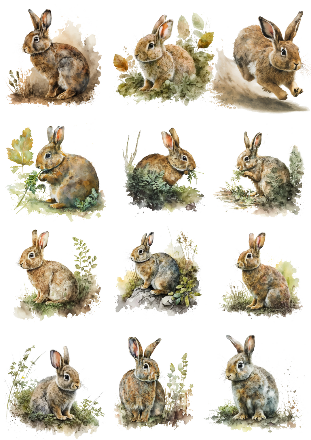 Reispapier für Decoupage-Collage „Hase 2“ Kat. Nr. 4359