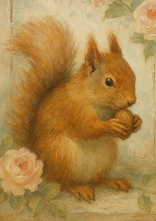 Rice Paper For Decoupage Squirrel Eating Nut Full Cat. No. 4367