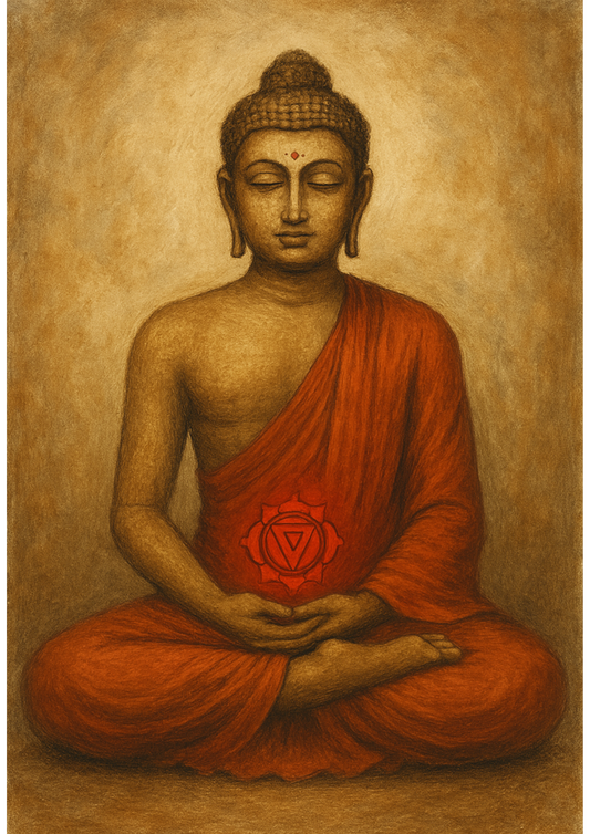 Rice Paper For Decoupage Buddha With Root Chakra Full Cat. No. 4371