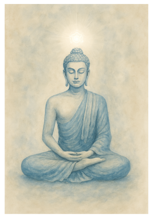 Rice Paper For Decoupage Buddha With Crown Chakra Full Cat. No. 4372