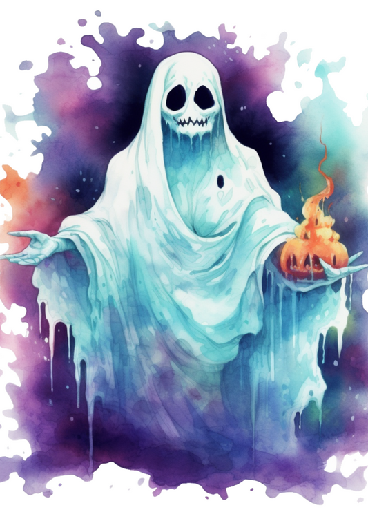 Rice Paper For Decoupage Ghost And Halloween Pumpkins 3 Full Cat. No. 4402