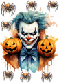 Rice Paper For Decoupage Joker Spiders And Pumpkins Halloween Full Cat. No. 4408