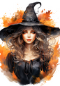 Rice Paper For Decoupage Witch Full Cat. No. 4413