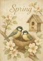Rice Paper For Decoupage Titmouse Vintage Full Cat. No. 4414