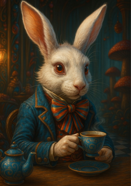 Rice Paper For Decoupage White Rabbit Alice In Wonderland Full Cat. No. 4492