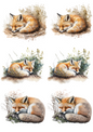 Rice Paper For Decoupage Fox Collage Cat. No. 4507