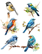 Rice Paper For Decoupage Birds Various Collage Cat. No. 4522