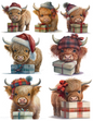 Rice Paper For Decoupage High Mountain Cow With Gift Collage Cat. No. 4534