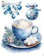 Rice Paper For Decoupage Christmas Coffee and Christmas Tree Decorations Cat. No. 4545