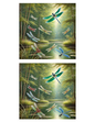 Rice Paper For Decoupage Dragonflies On The Lake Collage Cat. No. 4558