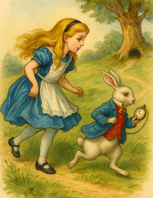 Rice Paper For Decoupage Alice In Wonderland And The White Rabbit Full Cat. No. 4567