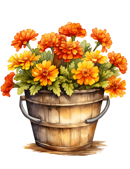 Rice Paper For Decoupage Daisies In A Decorative Pot Full Cat. No. 4588