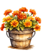 Rice Paper For Decoupage Daisies In A Decorative Pot Full Cat. No. 4588