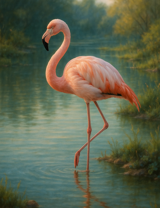 Rice Paper For Decoupage Flamingo Full Cat. No. 4614