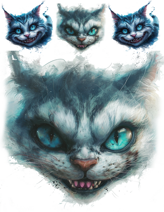 Rice Paper For Decoupage Alice In Wonderland Cheshire Cat Cat. No. 4626