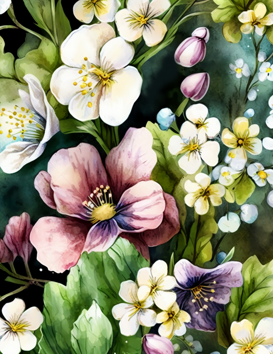 Rice Paper For Decoupage Floral Background Full Cat. No. 4628