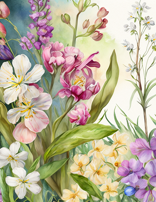 Rice Paper For Decoupage Floral Background Full Cat. No. 4629