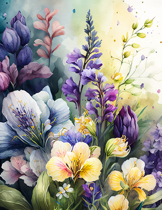 Rice Paper For Decoupage Floral Background Full Cat. No. 4631