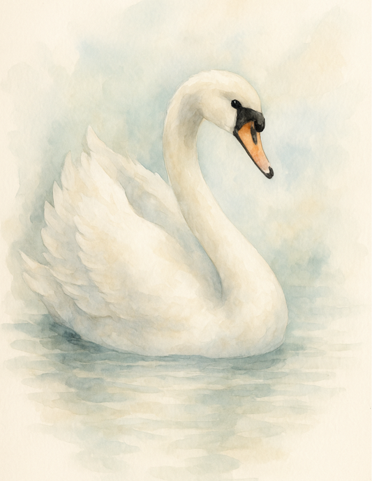 Rice Paper For Decoupage Swan Full Cat. No. 4645