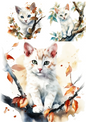 Rice Paper For Decoupage Little Kitten Collage Cat. No. 4679
