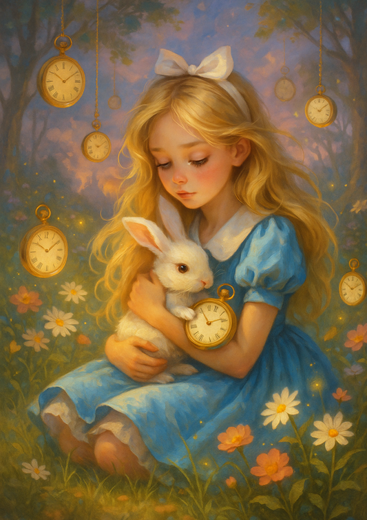 Rice Paper For Decoupage Alice In Wonderland Cuddles The White Rabbit Full Cat. No. 4682