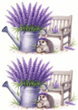 Rice Paper Decoupage Hedgehog With Pocket Watch In Lavender Collage Cat. No. 4686