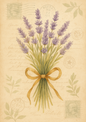 Rice Paper For Decoupage Lavender Bouquet Full Cat. No. 4692