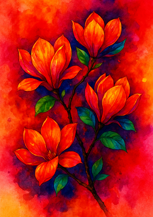 Rice Paper For Decoupage Vibrant Energetic Magnolia Full Cat. No. 4726