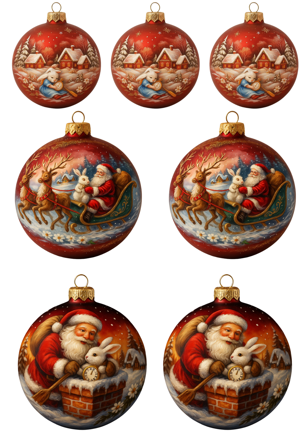 Rice Paper For Decoupage Christmas Tree Baubles With Alice In Wonderland Motif Collage Cat. No. 4731