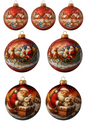 Rice Paper For Decoupage Christmas Tree Baubles With Alice In Wonderland Motif Collage Cat. No. 4731