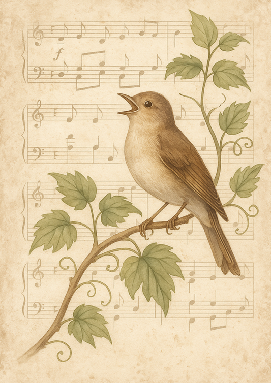 Rice Paper For Decoupage Singing Nightingale Full Cat. No. 4739
