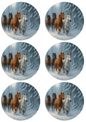Rice Paper For Decoupage Running Horses In Circles Collage Cat. No. 4761