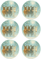 Rice Paper For Decoupage Running Donkeys In Winter In Circles Collage Cat. No. 4762