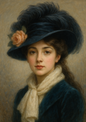 Rice Paper Decoupage Victorian Woman In Hat Full Cat. No. 4769