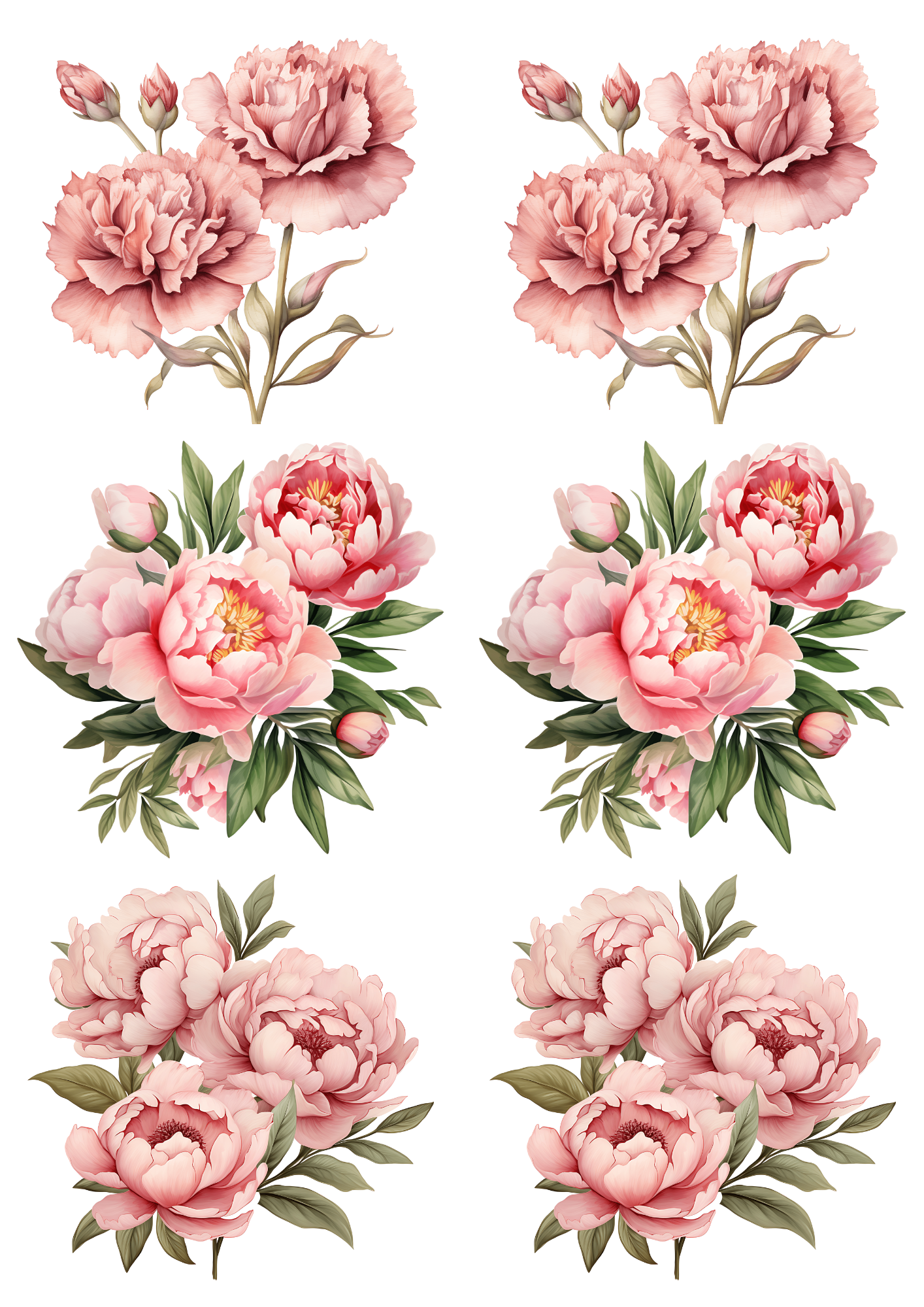 Rice Paper For Decoupage Garden Summer Flowers Collage Cat. No. 4795