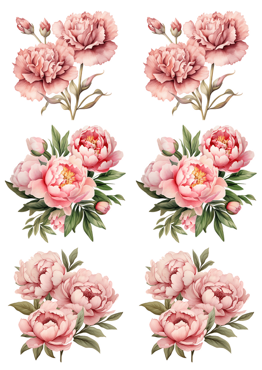 Rice Paper For Decoupage Garden Summer Flowers Collage Cat. No. 4795