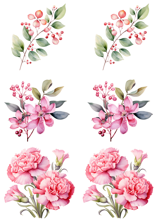Rice Paper For Decoupage Garden Summer Flowers Collage Cat. No. 4796
