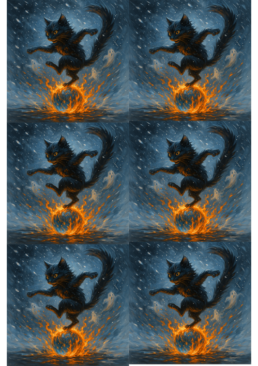 Papier de riz pour découpage Achilles Collage Cat No. 875