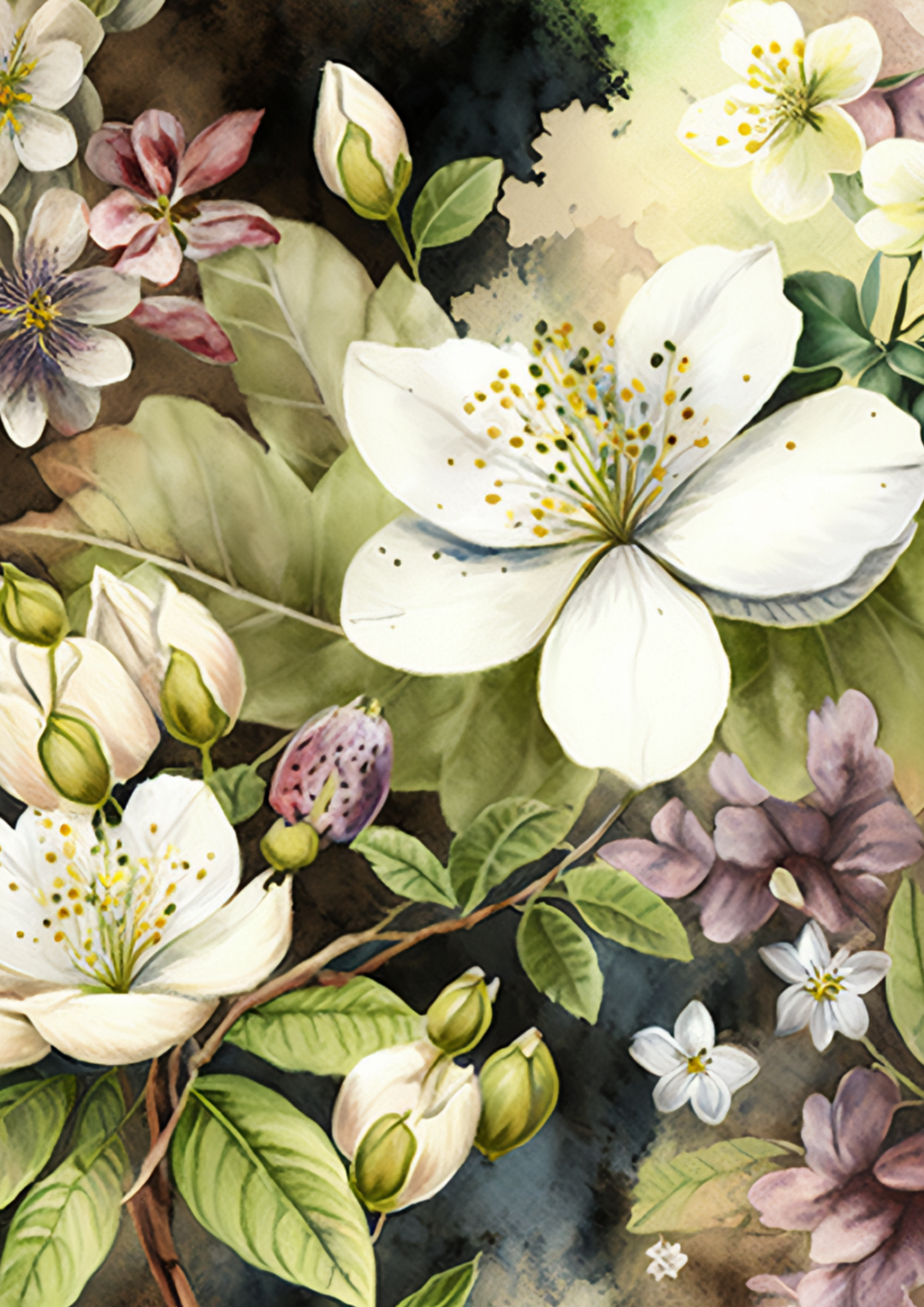 Rice Paper For Decoupage Floral Background Full Cat. No. 4808