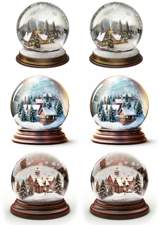 Rice Paper For Decoupage Christmas Glass Balls Winter Collage Cat. No. 4845