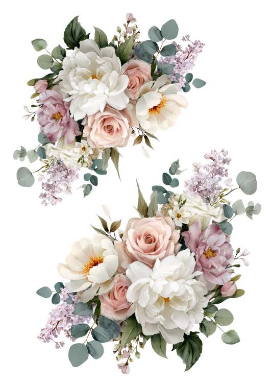 Rice Paper For Decoupage Wedding Garlands Collage Cat. No. 4870
