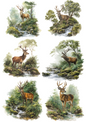 Rice Paper For Decoupage Deer Collage Cat. No. 4881