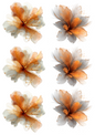 Rice Paper for Decoupage Abstract Beige Flower with Gold Elements Collage Cat. No. 4917